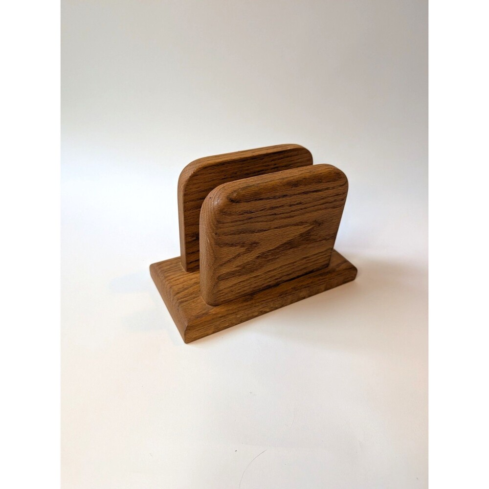 Vintage MCM Wood Napkin Holder or Mail Keeper